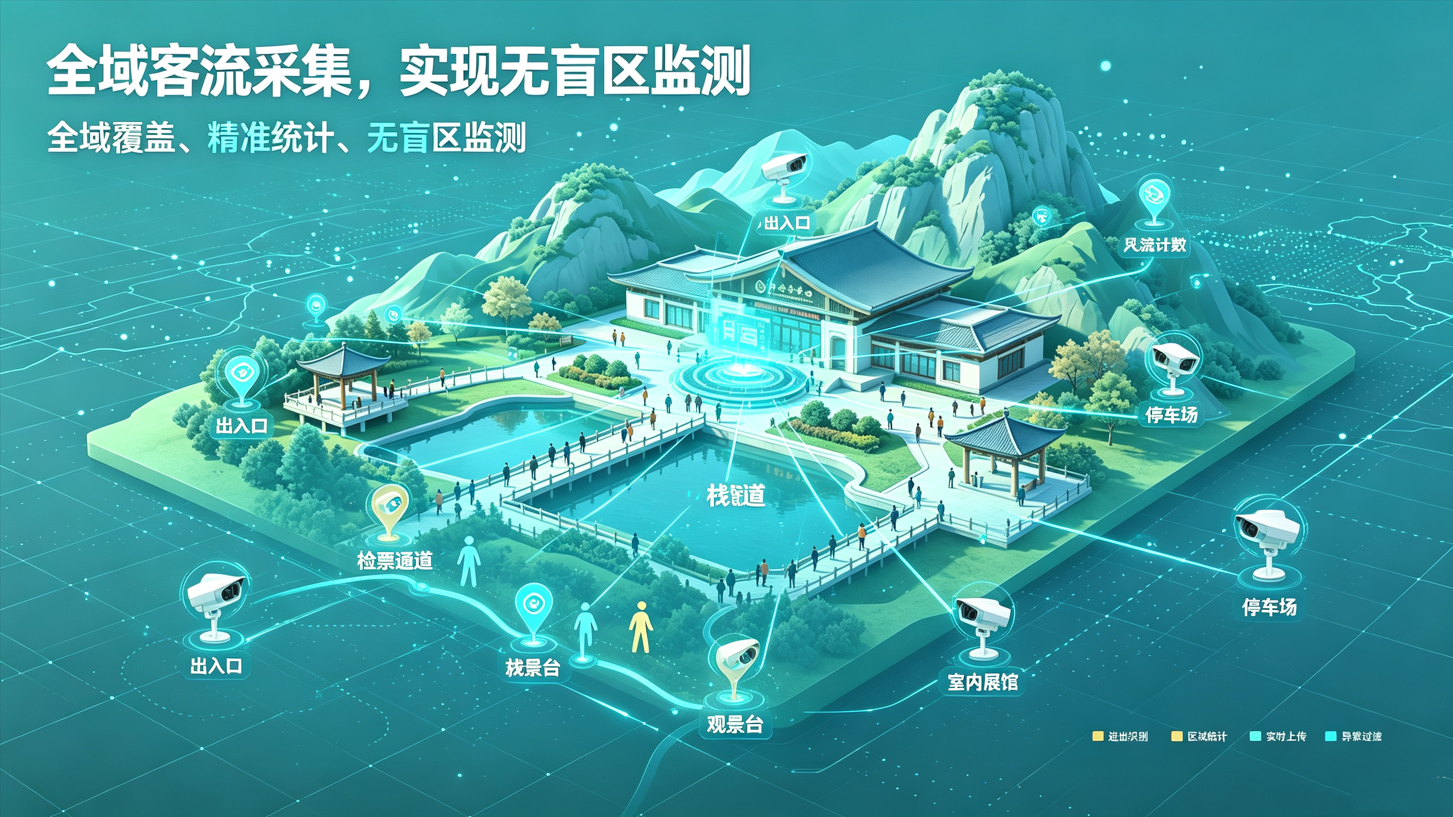 告别经验式管控！AI客流统计，才是智慧景区的安全与增收密码